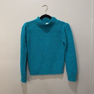 Vintage John Bull Elegant Teal Women's Turtleneck Sweater